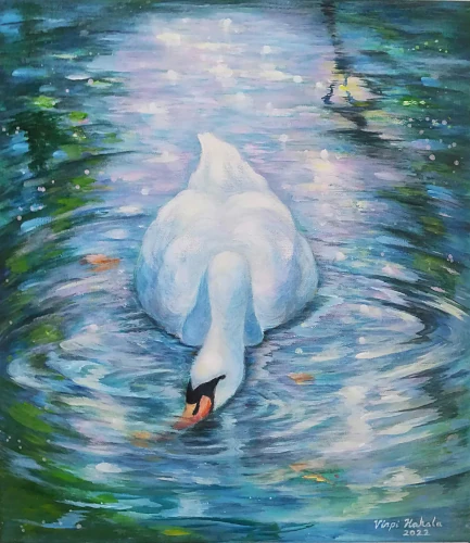 swan painting.